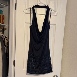 Arden B Black Sleeveless Halter Top